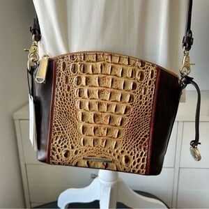 NWT- Brahmin Toasted Viola Leather Duxbury Stunning Crossbody Bag